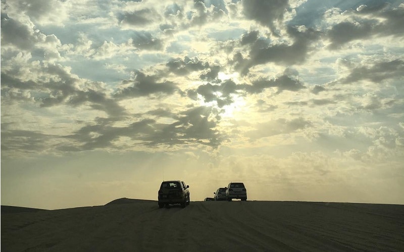 Qatar Desert and ATV or scramble bike